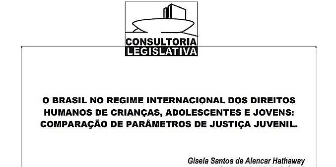 O Brasil no regime internacional dos direitos humanos de crianças, adolescentes e jovens: comparação de parâmetros de justiça juvenil - Gisela Hathaway
