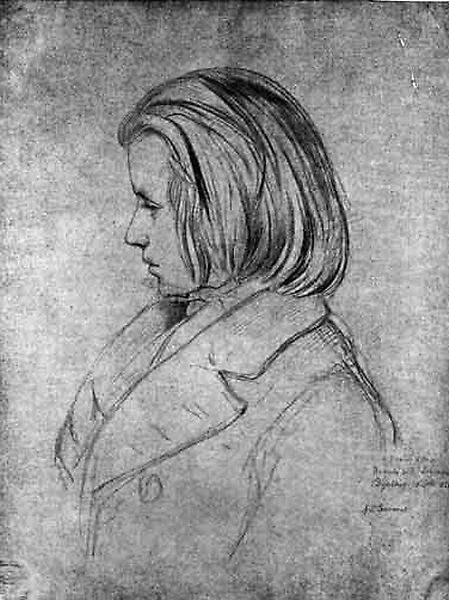 Programa Pauta Musical - Brahms drawing by J.J.R.Laurens of Montpellier