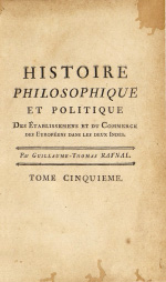 Histoire philosophique et politique, des établissemens et du commerce des européens dans les deux Indes