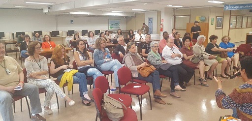 Participantes do encontro com Alexandra Rodrigues