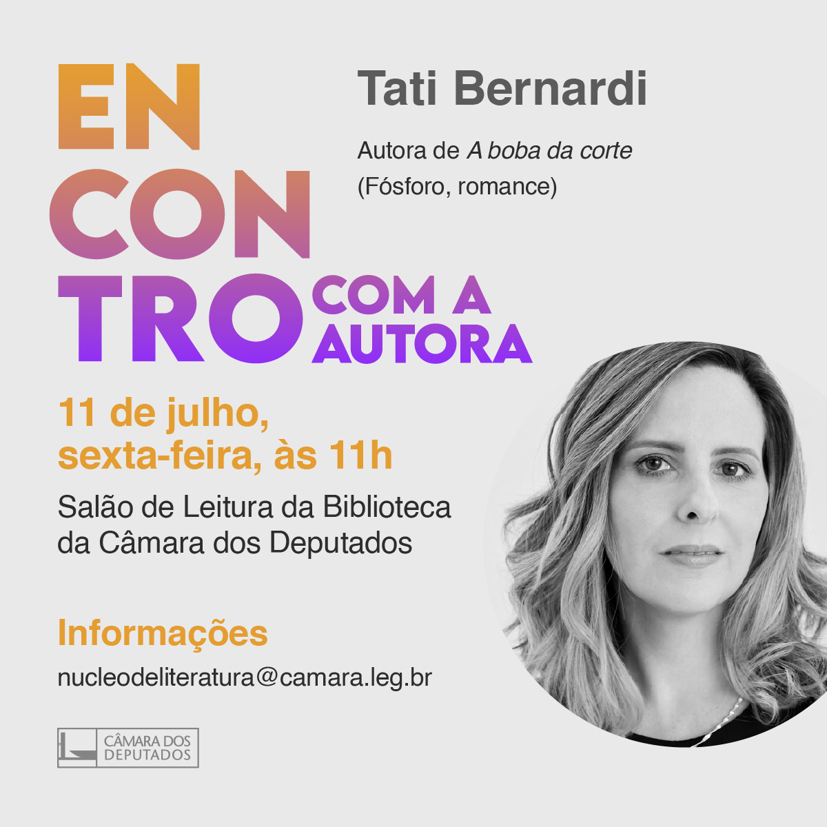11/07/2025 - Encontro com a Autora: Tati Bernardi