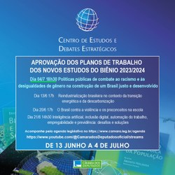 13/6 A  4/7 - APROVAÇÃO DOS PLANOS DE TRABALHO DOS NOVOS ESTUDOS