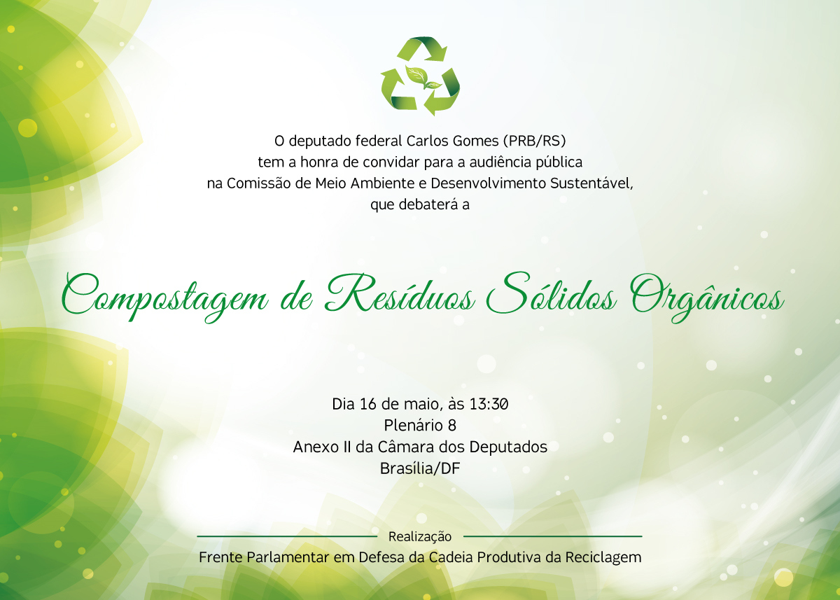Câmara Federal debaterá reaproveitamento do lixo orgânico no Brasil