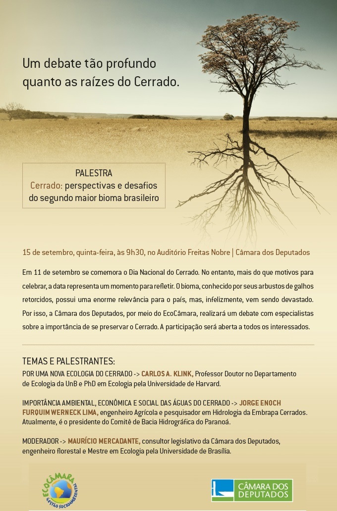 EcoCâmara realiza Painel sobre o Cerrado brasileiro. Participe!
