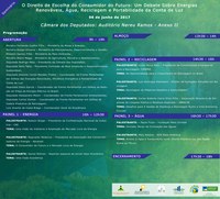 Seminário "O Direito de Escolha do Consumidor do Futuro: Um Debate sobre Energias Renováveis, Água, Reciclagem e Portabilidade da Conta de Luz”