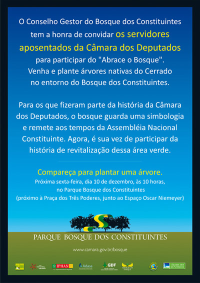 Convite - Abrace o Bosque - Aposentados