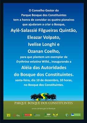 Convite - Abrace o Bosque - Pioneiros