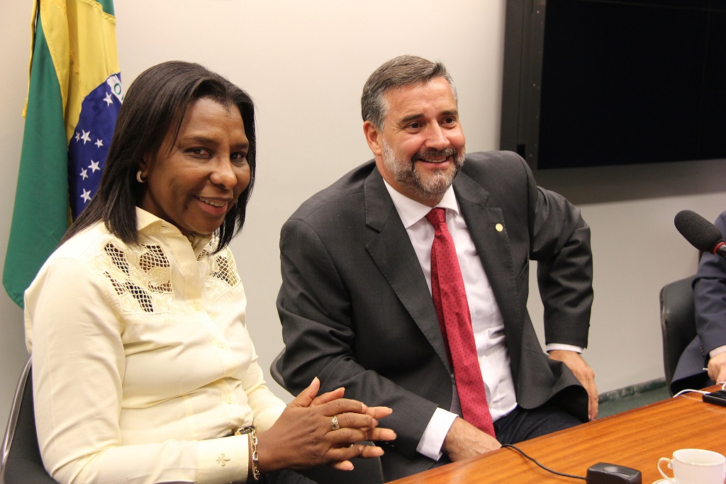 Deputada Rosângela Gomes, Vice-Presidente da CDHM (ao lado do Presidente, Deputado Paulo Pimenta) é autora do projeto que garante recursos para creches e berçários em presídios femininos