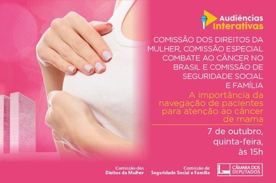 Card de divulgação audiência pública sobre navegação de pacientes