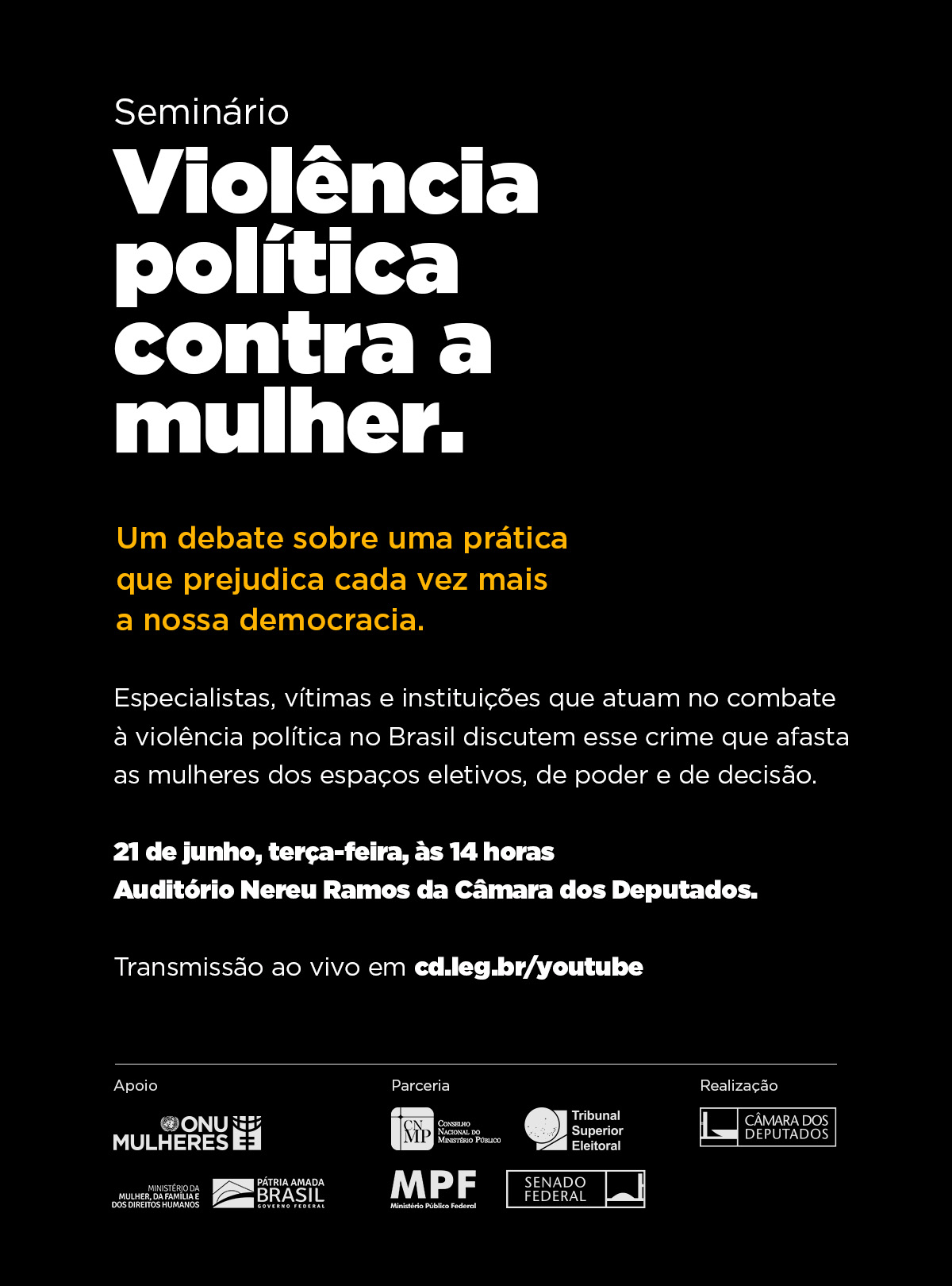 Seminario violência política contra a mulher