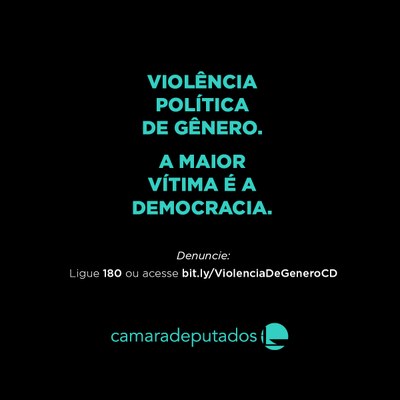 Card da campanha contra violencia politica de genero