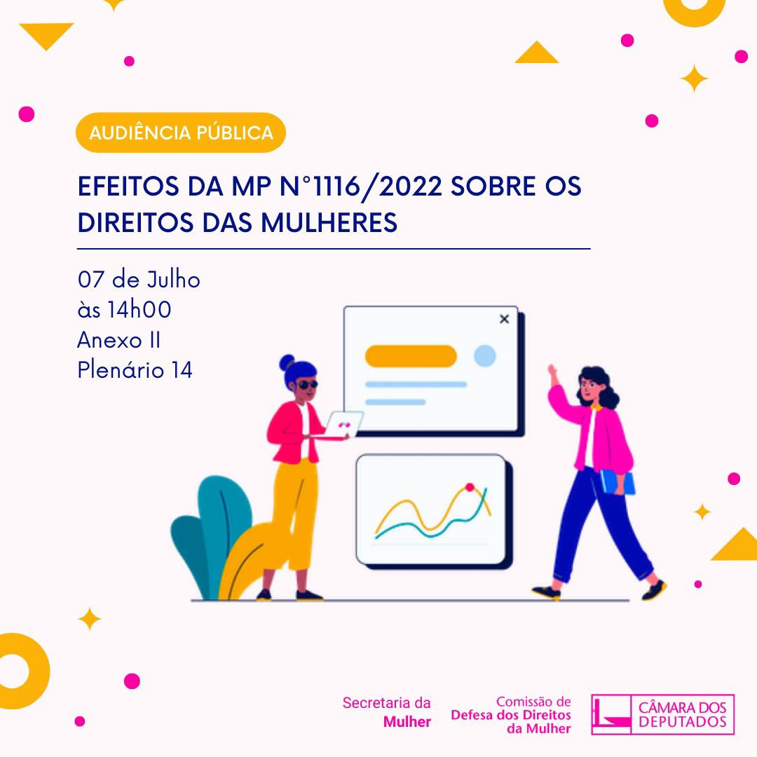 Audiência debate efeitos da MP 1116/2022 sobre os direitos das mulheres 