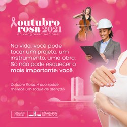 Câmara e Senado participam da campanha Outubro Rosa