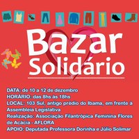 Deputada Professora Dorinha apoia bazar solidário