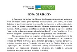 Secretaria da Mulher repudia postagem relacionada à violência sofrida por Maria da Penha 