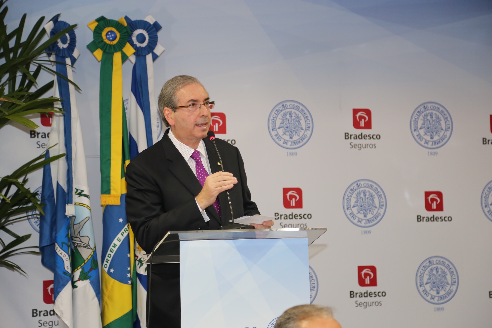 Eduardo Cunha reafirma prioridade para reforma tributária em evento com empresários no Rio