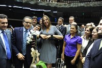 Henrique Alves é homenageado por decisão de reformar plenário para facilitar acesso de pessoas com deficiência