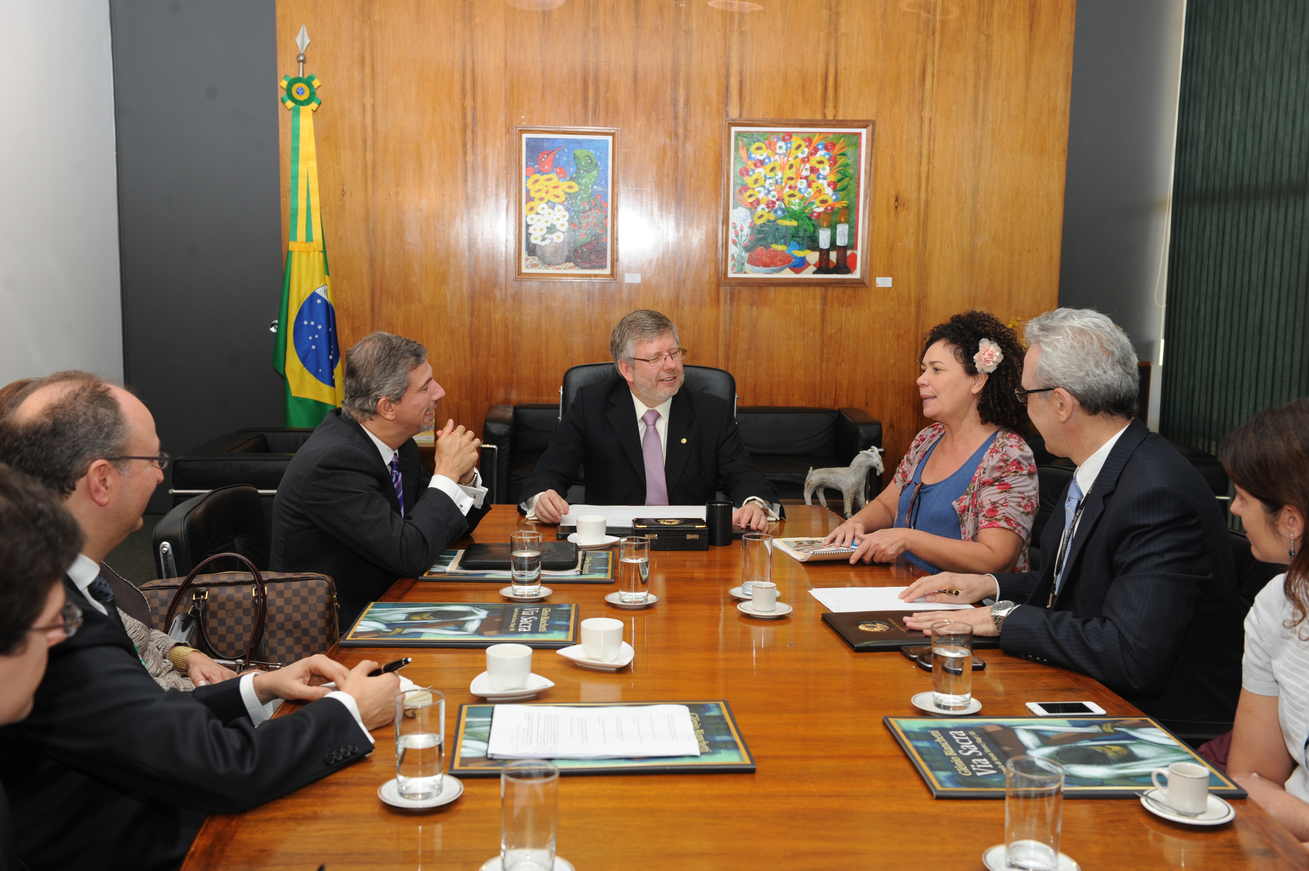 Marco Maia conversa sobre a Rio +20 com o ministro do Itamaraty, Laudemar Aguiar