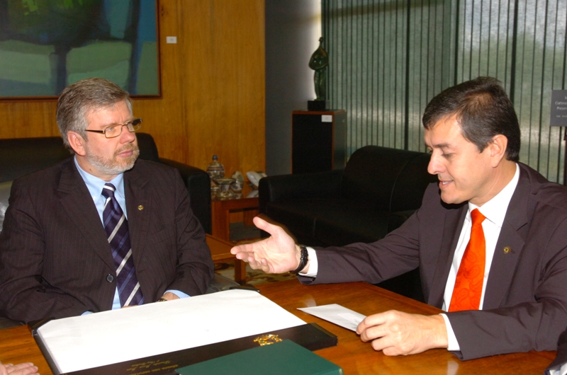 Marco Maia recebeu o deputado estadual Edson Brum