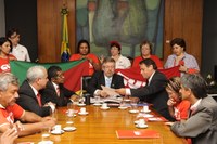 Presidente recebe dirigentes da Central Única dos Trabalhadores