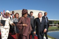 Presidente da Libéria visita a Câmara dos Deputados