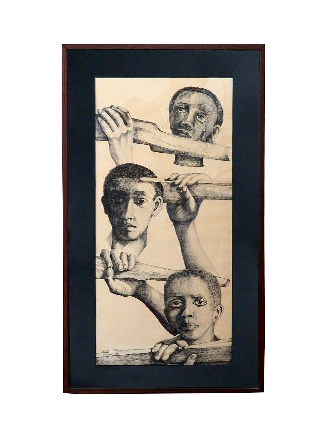 Salmo 09, 1980, bico de pena - nanquin, 85 x 45 cm