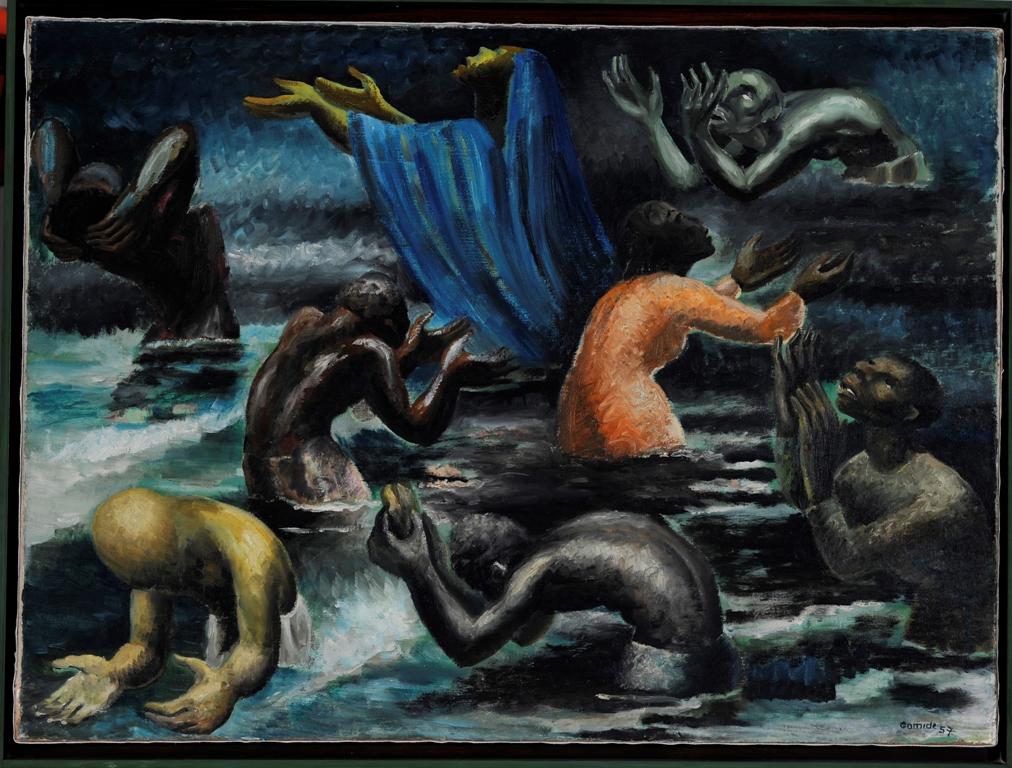 Representando uma cena de macumba