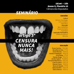 18/09/2019 - Seminário "Artigo 5º: censura nunca mais!"