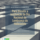 Audiência Pública - Dia Nacional da Lembrança do Holocausto (dia 27/09/2017)