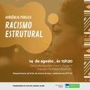 Comissão debaterá Racismo Estrutural em Audiência Pública