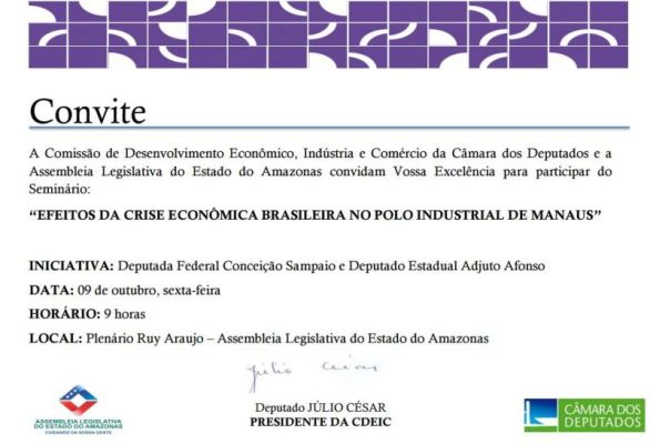 Câmara discute em Manaus os efeitos da crise econômica sobre o polo industrial 