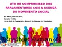  Ato público marca compromisso de candidatos às eleições com agenda dos movimentos sociais