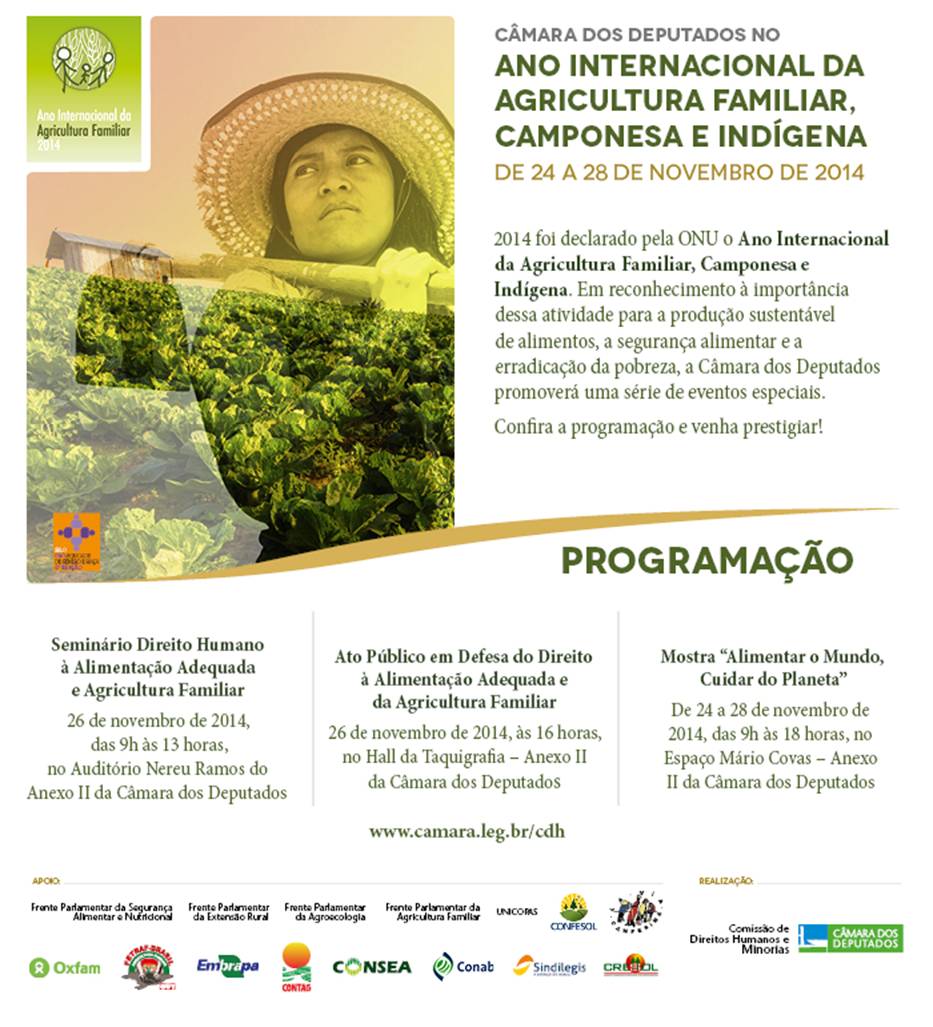 Câmara promove eventos dentro do Ano Internacional da Agricultura Familiar, Camponesa e Indígena 