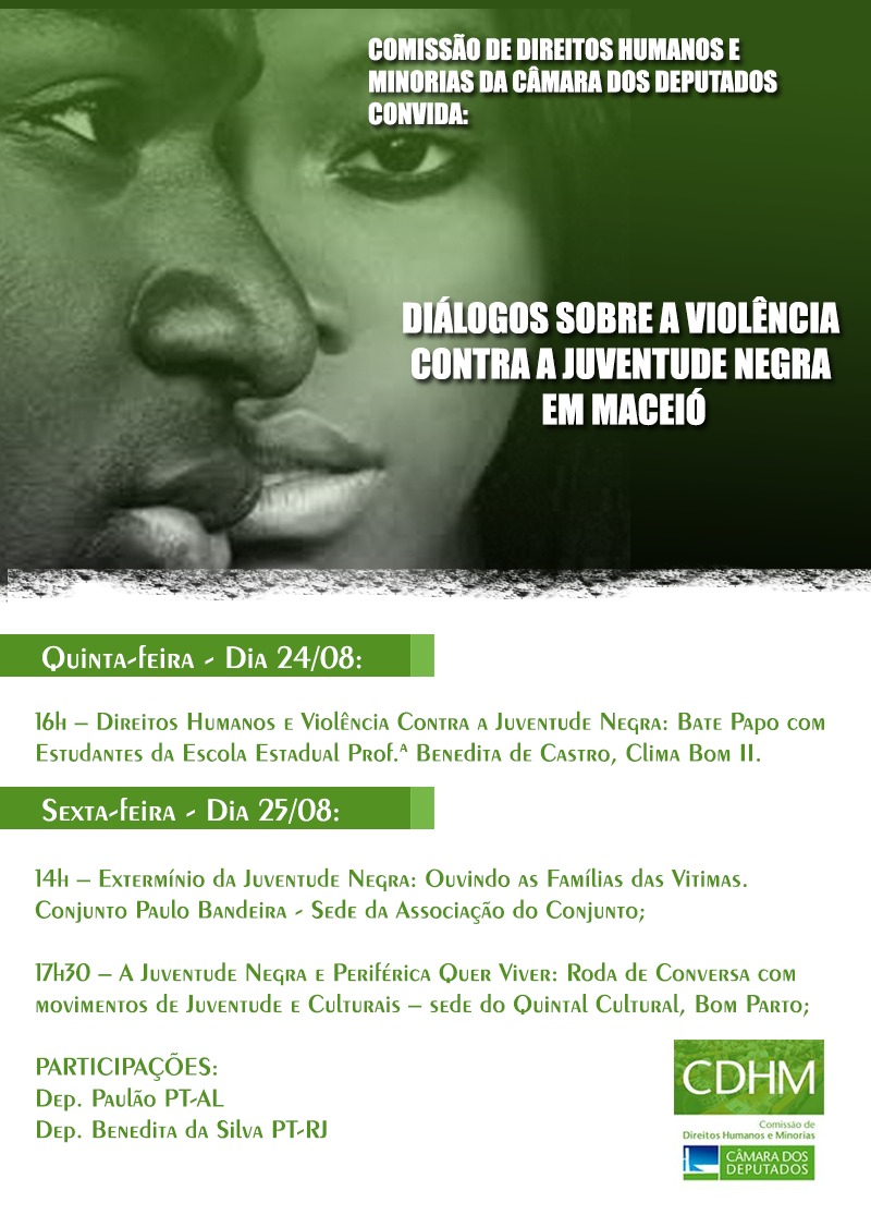 Câmara dos Deputados realiza agenda em Alagoas para apurar violência contra juventude no estado