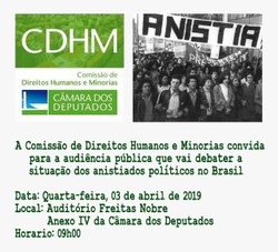 CDHM debate situação dos anistiados em audiência pública 