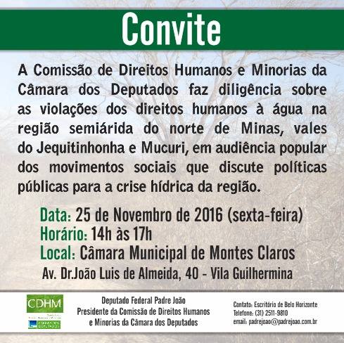 CDHM levanta propostas para garantir direito humano à água