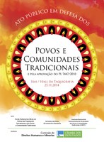 CDHM realiza Ato Público em defesa dos povos e comunidades tradicionais nesta terça-feira