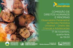 Observatório Parlamentar da RPU debaterá direitos das crianças e adolescentes