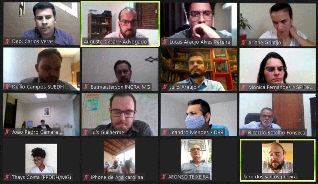 Reunião de trabalho busca soluções para situação dos acampamentos Arco-íris e Beira-Rio, em Minas Gerais 