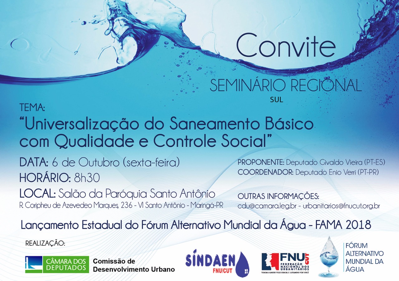 Paraná sedia debate sobre universalização do saneamento