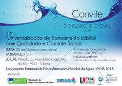 Privatização do saneamento é tema de seminário nacional em Vitória (ES)
