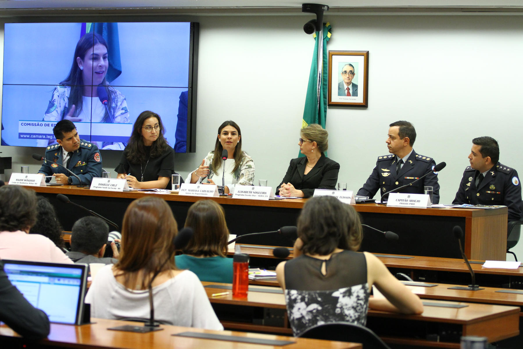 Apresentações da audiência pública, em 07/05/19, sobre "Gestões compartilhadas entre educação, saúde e segurança".