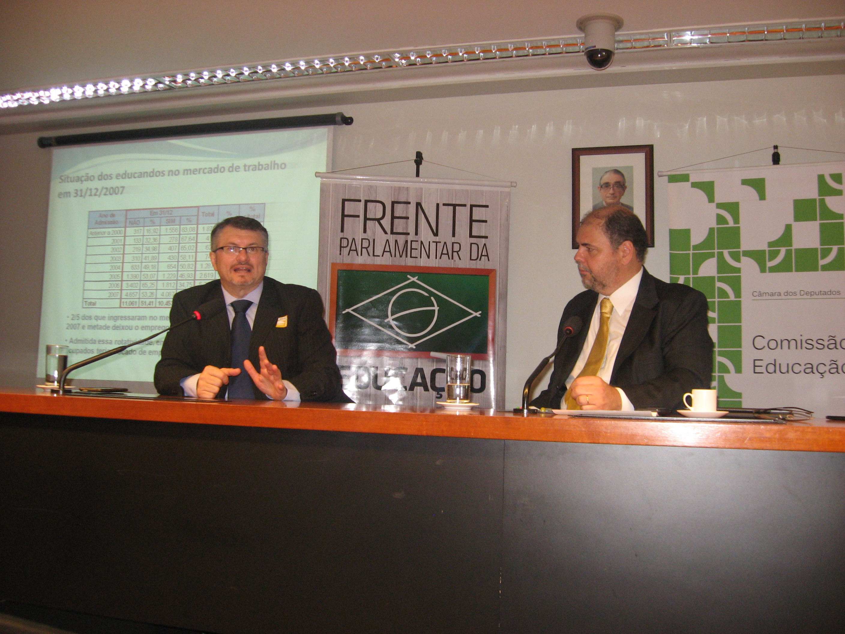 Palestra conjunta com a Frente Parlamentar Mista da Educação discutiram o Ensino Profissional.