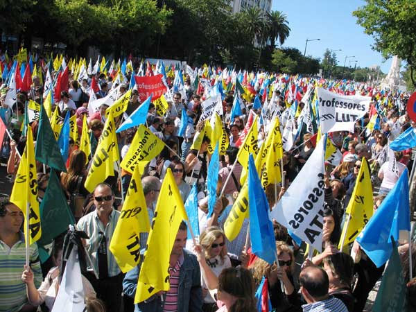 Professores na luta