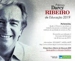 Abertura do Prazo de Indicações para o Prêmio Darcy Ribeiro de Educação - Edição 2019
