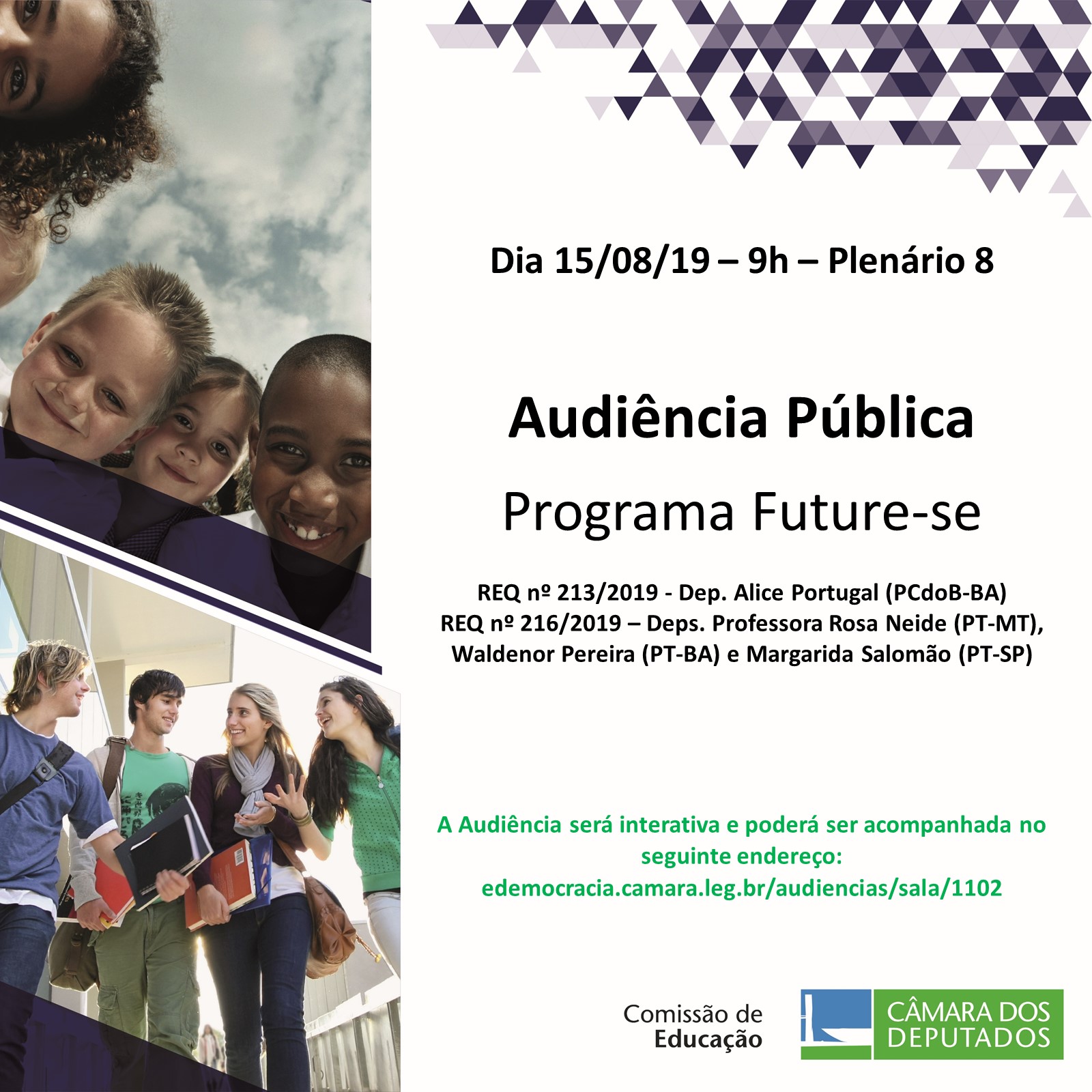Audiência Pública, em 15/08/2019, sobre o tema: Programa Future-se