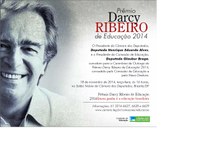 Cerimônia para entrega do Prêmio Darcy Ribeiro será dia 18 de novembro