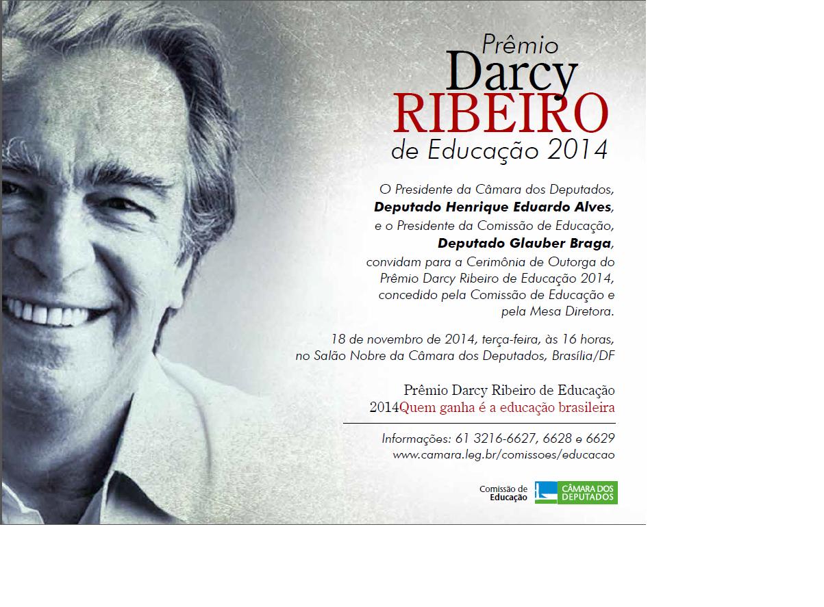 Prêmio Darcy Ribeiro será entregue dia 18 de novembro