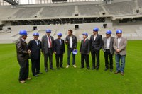 Parlamentares visitam Arena e obras de mobilidade em Curitiba