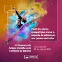 VII Concurso de Artigos Científicos da Comissão do Esporte - inscrições abertas até 20/05